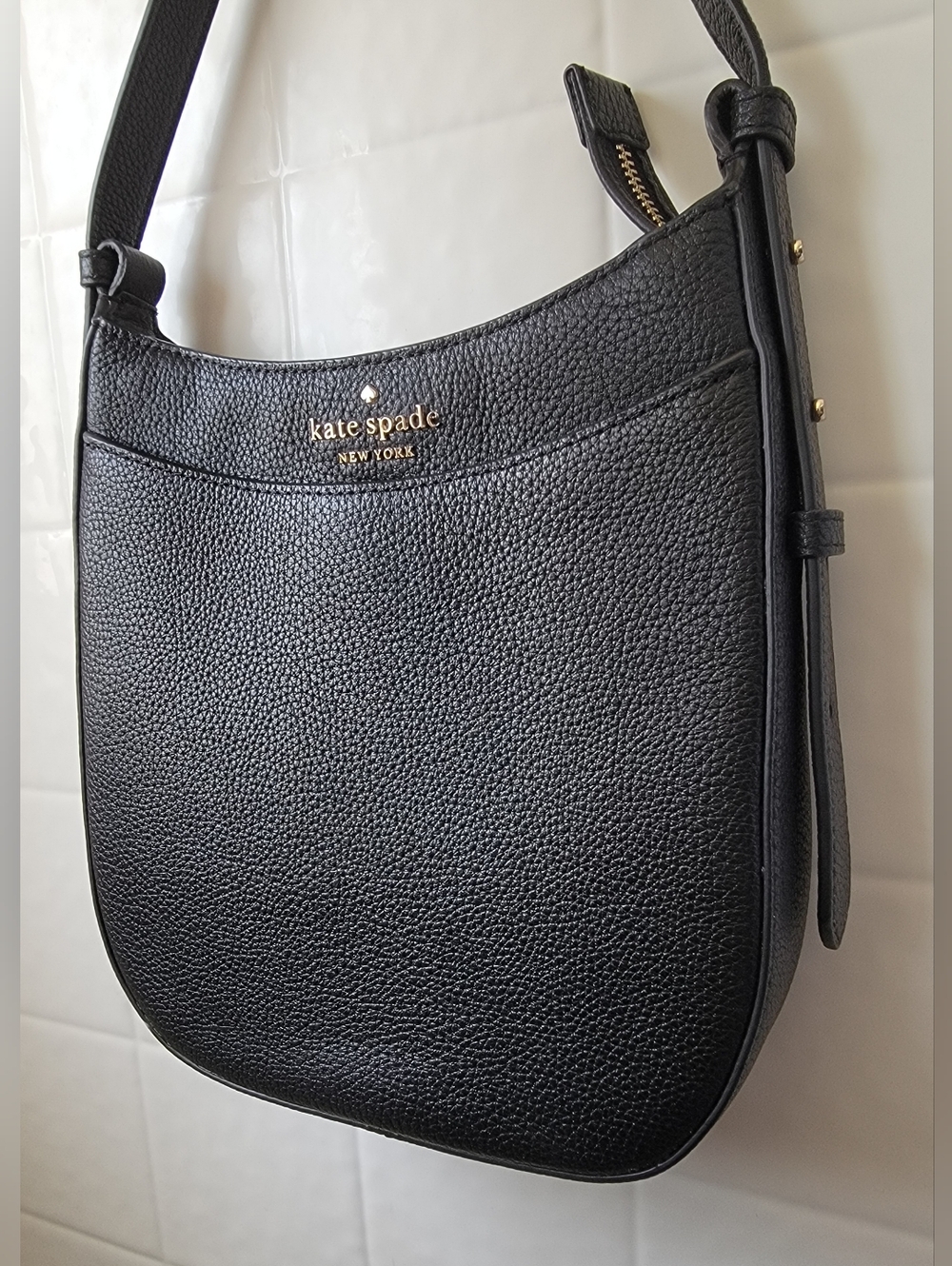 Kate Spade Black Pebbled Leather Crossbody Bag